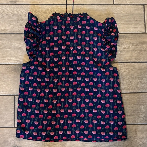 J. Crew Navy Floral Top - Picture 10 of 10